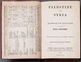 [Sinai] Palestine and Syria; Handbook for Travellers