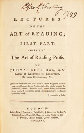 Lectures on the art of reading [Parts I & II]