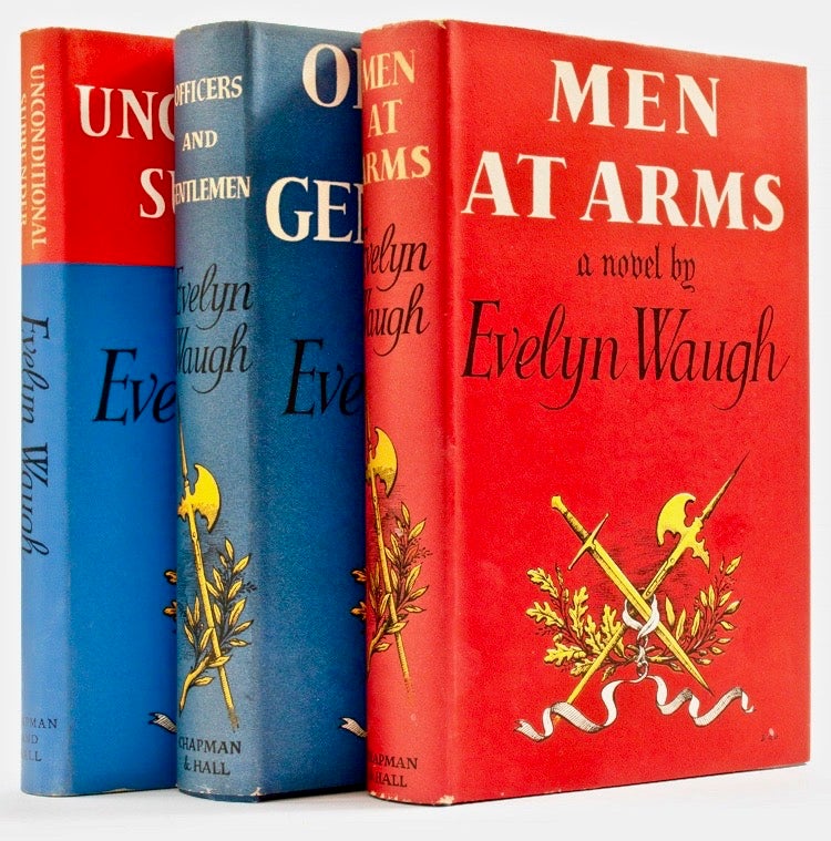 Item #BB1628 [Sword of Honour Trilogy, comprising:] Men at Arms; [with] Officers and Gentlemen; [and] Unconditional Surrender [Signed by Biro]. Evelyn WAUGH.
