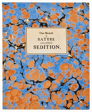 Item #BB1750 [Political Tract] The Medall. A Satyre Against Sedition. By the Authour of Absalom...