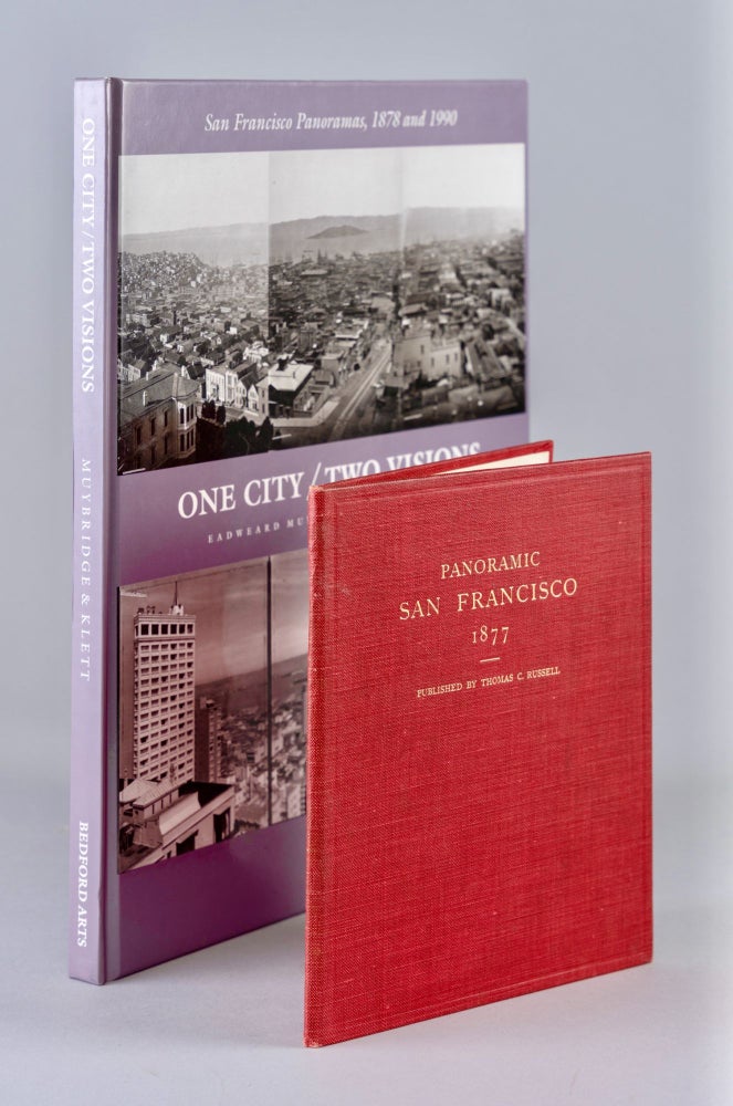 Item #BB2059 Panoramic San Francisco, from California Street Hill, 1877; [Photobook] [offered with:] One City / Two Visions : San Francisco panoramas, 1878 and 1990 [Signed]. Eadweard MUYBRIDGE, Mark KLETT.