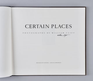 [Photobook] Certain Places. Photographs By William Clift [Signed]