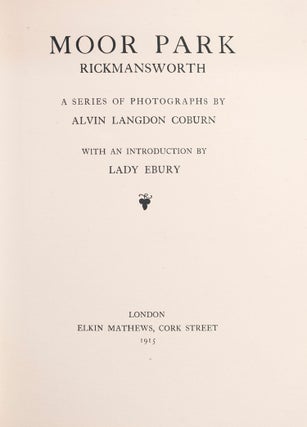 [Photobook] Moor Park Rickmansworth: A Series of Photographs. With an introduction by Lady Ebury.