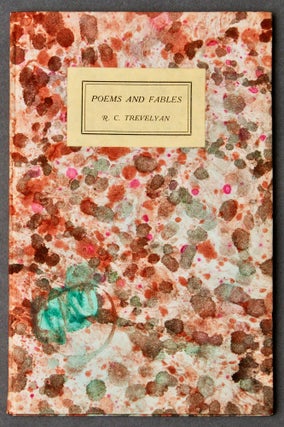 Item #BB2126 [Bloomsbury] Poems and Fables [Unopened]. R. C. TREVELYAN, e, Robert Calver y