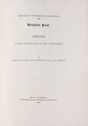 Argon, A New Constituent of the Atmosphere