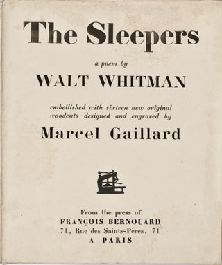 Item #BB2313 The Sleepers : a poem. Walt WHITMAN, Marcel Gaillard, illustrates