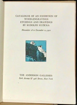 Catalogue of an Exhibition of Wood-Engravings, Etchings and Drawings, November 28 to December 10, 1921
