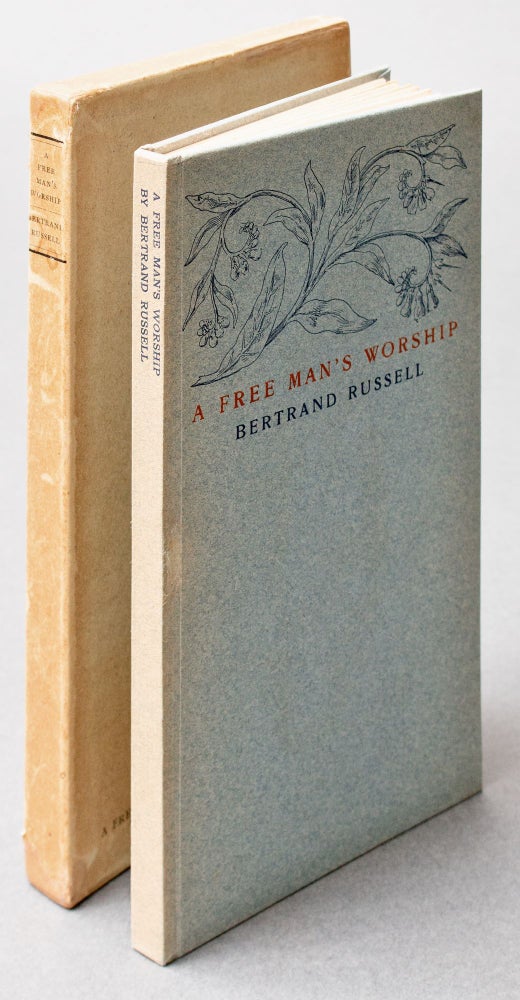 Item #BB2369 [Mosher Books] A Free Man's Worship with a Special Preface by Bertrand Russell. Bertrand RUSSELL.
