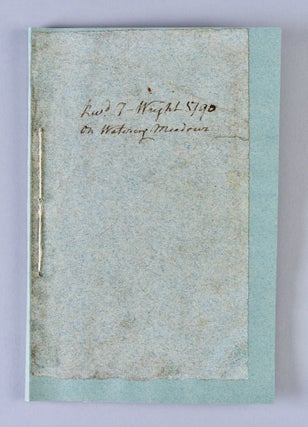 Item #BB2447 The advantages and method of watering meadows by art. The second edition, with two...