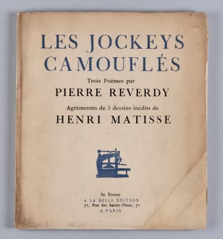 Item #BB2711 Les Jockeys Camouflés. Trois Poèmes par Monsieur Pierre Reverdy. Agrementés de...
